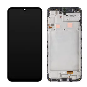   Samsung A245 Galaxy A24 4G fekete gyári LCD kijelző érintővel és kerettel (GH82-31240A)