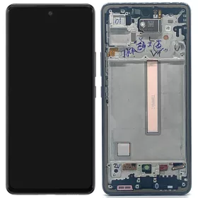  Samsung A536 Galaxy A53 5G fekete gyári LCD kijelző érintővel és kerettel (GH82-28024A, GH82-28025A, GH97-28025A)