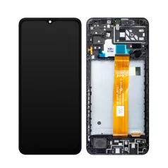   Samsung A047 Galaxy A04s fekete gyári LCD kijelző érintővel és kerettel (GH82-29805A, GH82-29806A)