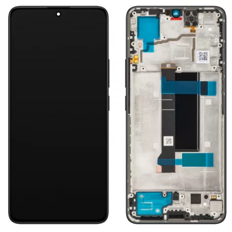 Xiaomi Redmi Note 13 Pro 5G / Xiaomi Poco X6 fekete gyári LCD kijelző érintővel és kerettel (5600020N1600)