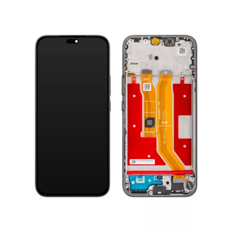 Honor 400 Lite fekete gyári LCD kijelző érintővel és kerettel (0235ANTF)