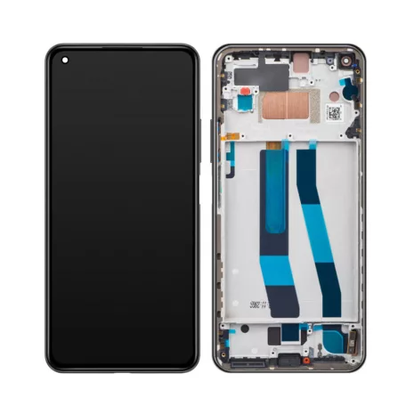 Xiaomi 11 Lite 5G NE fekete gyári LCD kijelző érintővel és kerettel (5600030K9D00)