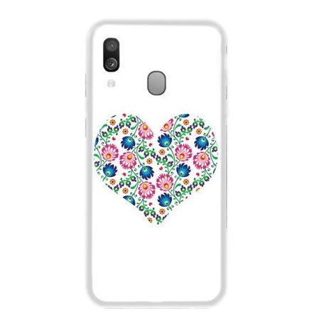 Gadget szilikon tok - Samsung A405 Galaxy A40 (2019) (White Heart)