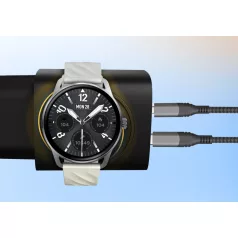   Astrum Watz 20W hálózati PD, GaN töltő vezeték nélküli töltéssel, 1X Type-C 1X USB-A, 20W, 3A, fekete