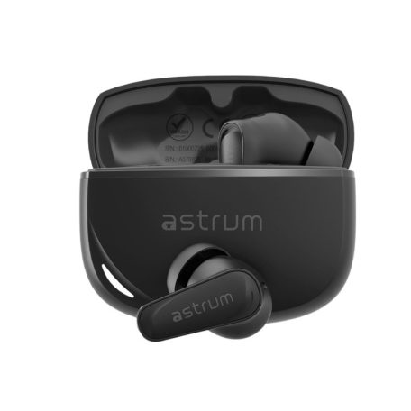Astrum DUOZ ENC10 TWS Bluetooth V5.4 zajszűrős headset 4 mikrofonnal, USB-C töltőtokkal, fekete
