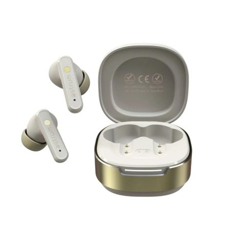 Astrum DUOZ PRO10 TWS Bluetooth V5.4 hibrid ANC zajszűrős headset 6 mikrofonnal, USB-C töltőtokkal, fehér