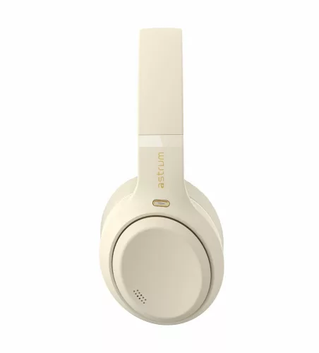Astrum Ease Drift sztereó bluetooth 6.0 ANC aktív zajszűrős fejhallgató beépített mikrofonnal fehér