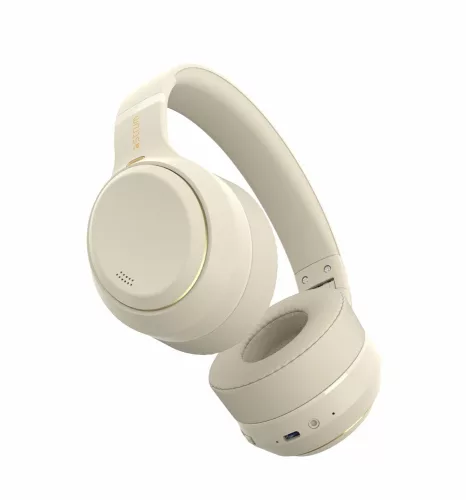Astrum Ease Drift sztereó bluetooth 6.0 ANC aktív zajszűrős fejhallgató beépített mikrofonnal fehér