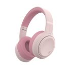 Astrum Ease Drift sztereó bluetooth 6.0 ANC aktív zajszűrős fejhallgató beépített mikrofonnal pink
