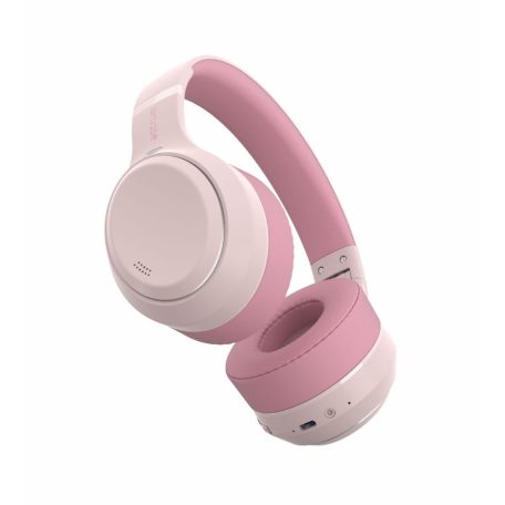 Astrum Ease Drift sztereó bluetooth 6.0 ANC aktív zajszűrős fejhallgató beépített mikrofonnal pink