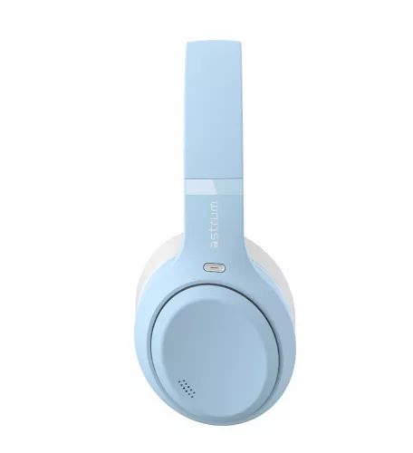 Astrum Ease Drift sztereó bluetooth 6.0 ANC aktív zajszűrős fejhallgató beépített mikrofonnal kék