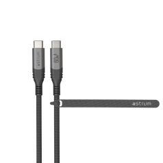   Astrum VerveMesh VMCC60 Type-C - Type-C szövetbevonatos adatkábel, 2.0M szürke