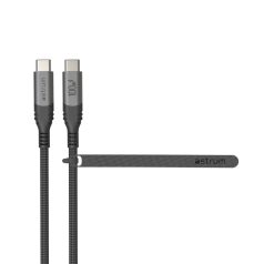   Astrum VerveMesh VMCC100 Type-C - Type-C szövetbevonatos adatkábel 5A, 2.0M szürke