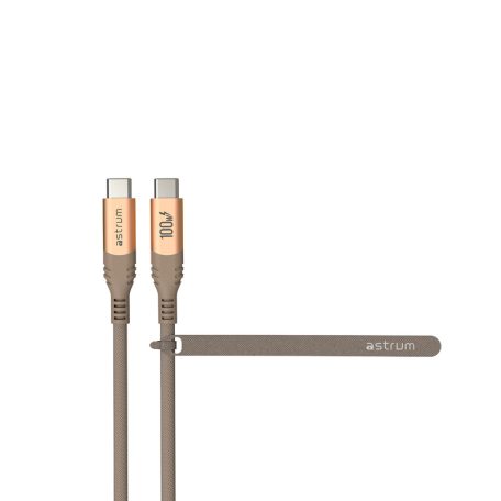 Astrum VerveMesh VMCC100 Type-C - Type-C szövetbevonatos adatkábel 5A, 2.0M arany