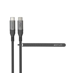   Astrum VerveMesh VMCC240 Type-C - Type-C szövetbevonatos adatkábel, 2.0M szürke
