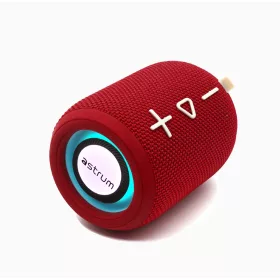   Astrum SP110 hordozható TWS Bluetooth hangszóró FM rádióval, micro SD, AUX, USB, 10W, piros