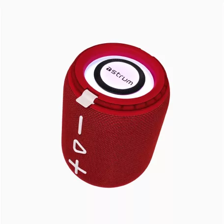 Astrum SP110 hordozható TWS Bluetooth hangszóró FM rádióval, micro SD, AUX, USB, 10W, piros