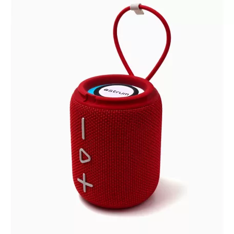 Astrum SP110 hordozható TWS Bluetooth hangszóró FM rádióval, micro SD, AUX, USB, 10W, piros