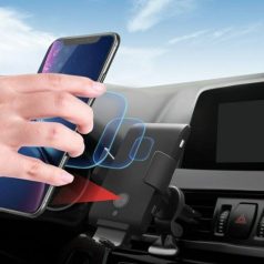   Univerzális autós tartó vezetéknélküli töltéssel 10W szélvédőre és szellőzőre