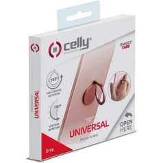   Celly univerzális 360 fokban forgatható mobiltelefon tokra rögzíthető ujjgyűrű rozéarany
