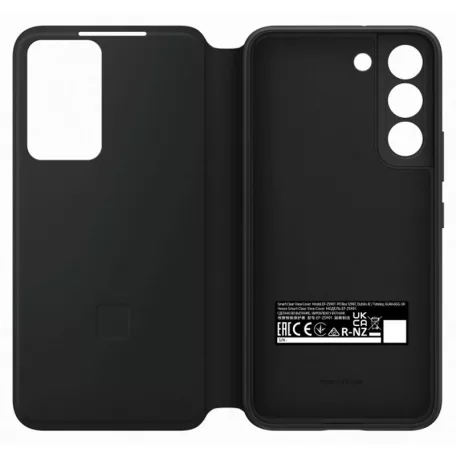 Samsung Clear View (EF-ZS901CBEGEE) S901 Galaxy S22 (2022) oldalra nyíló mágneses könyvtok fekete