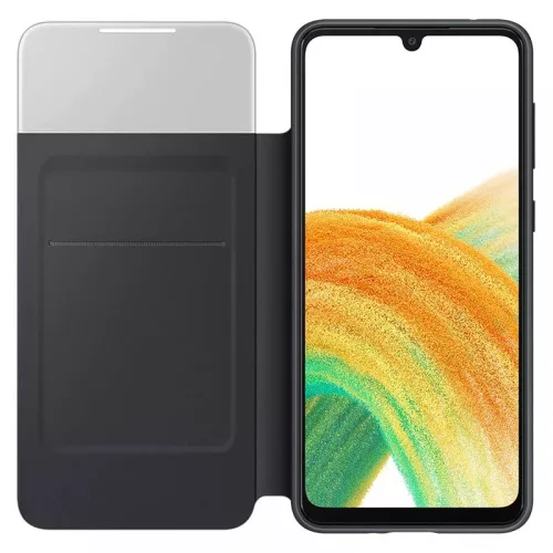 Samsung Clear View (EF-EA336PBEGEE) A336 Galaxy A33 5G oldalra nyíló mágneses könyvtok fekete