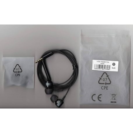 BlackBerry WH60 szürke 3,5mm jack gyári sztereo headset