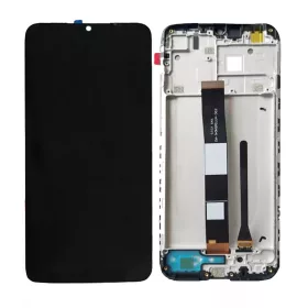   Xiaomi Redmi 9A / 9AT / 9C fekete LCD kijelző érintővel és kerettel
