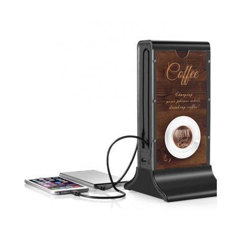 Astrum PB200 fekete asztali Power Bank 20000mAh 2 x 2.1A USB Port / 1 micro USB kábel / 1 2.1A iPhone 8pin kábel 10W