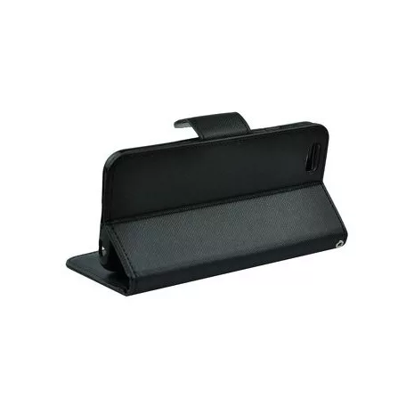 Fancy Samsung A405 Galaxy A40 (2019) oldalra nyíló mágneses könyv tok szilikon belsővel fekete