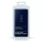 Clear View Huawei Y7 (2019) kék oldalra nyíló tükrös tok