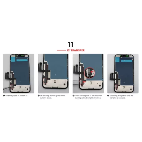 JH Apple iPhone 11 (6.1) 2019 fekete LCD kijelző érintővel (FHD, removable IC)