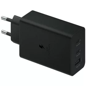   Samsung Trio EP-T6530EBE gyári hálózati fekete gyorstöltő 3A 65W (2x Type-C / 1x USB)