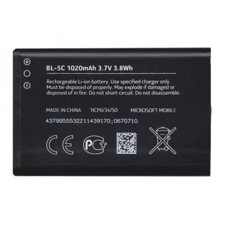 Nokia BL-5C bontott, jó állapotú gyári akkumulátor Li-Ion 1020mAh (2330c, 6600)