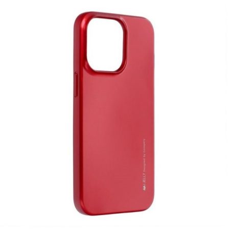Mercury iJelly Samsung A605 Galaxy A6 Plus fémhatású matt szilikon hátlapvédő piros