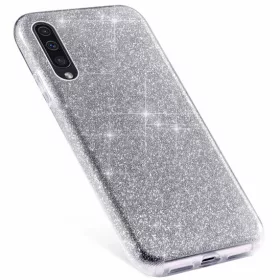   Shining Glitter tok - Samsung A505 Galaxy A50 (2019) / A50S / A30S ezüst csillogó tok