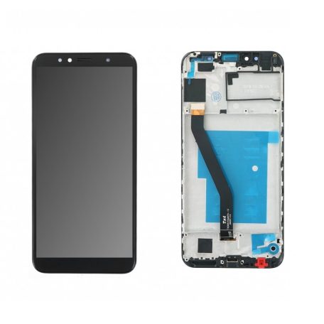 Huawei Honor 7A fekete LCD kijelző érintővel és kerettel