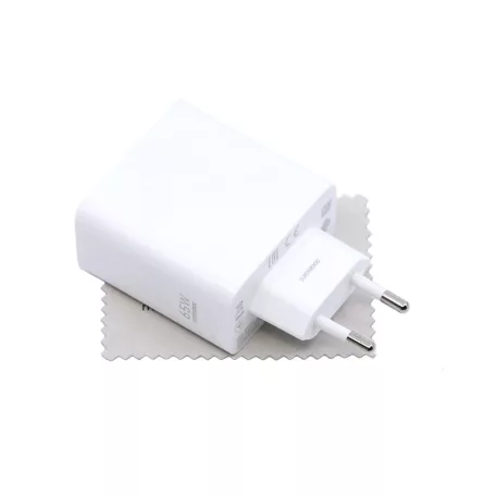 Oneplus Warp WC1007A31JH fehér gyári hálózati USB Type-A gyors töltőfej (SuperCharge) 65W 6,5A