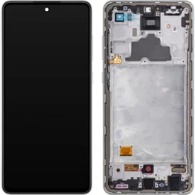   Samsung A726 Galaxy A72 5G (2020) fehér gyári LCD kijelző érintővel és kerettel