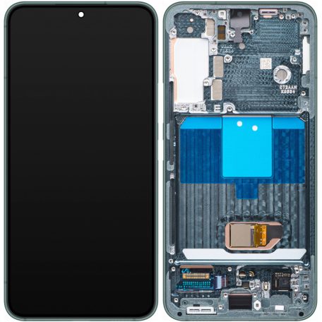 Samsung SM-S901 Galaxy S22 (2022) fehér gyári LCD kijelző érintővel és kerettel