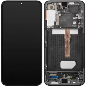   Samsung SM-S906 Galaxy S22 Plus (2022) Graphite szürke (GH82-27501E) gyári LCD kijelző érintővel és kerettel