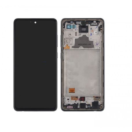 Samsung A725 Galaxy A72 4G fekete LCD kijelző érintővel és kerettel OLED