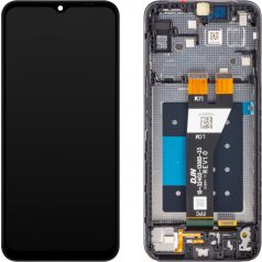   Samsung A146 Galaxy A14 5G fekete gyári LCD kijelző érintővel és kerettel