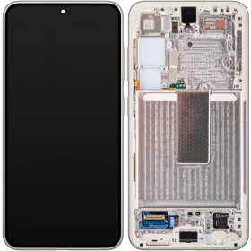   Samsung SM-S911 Galaxy S23 krém gyári LCD kijelző érintővel és kerettel