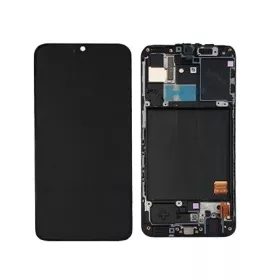   Samsung A405 Galaxy A40 (2019) fekete gyári LCD kijelző érintővel és kerettel