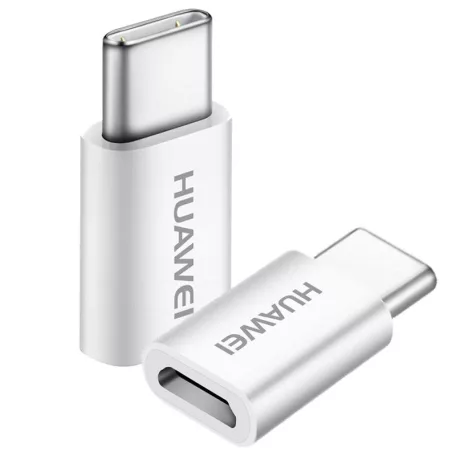 Bliszteres Huawei AP52 gyári micro USB Type-c átalakító adapter 5V, 2A, fehér HL1122