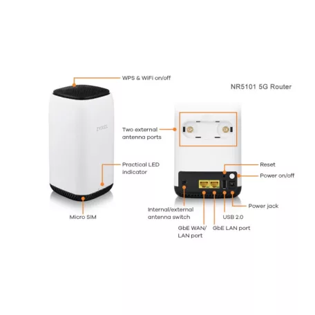 Zyxel Indoor 5G NR5101-EU01V1F Wi-Fi modem router