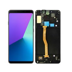   Samsung A920 Galaxy A9 (2018) fekete gyári LCD kijelző érintővel és kerettel