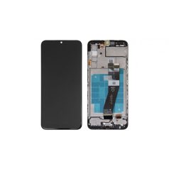   Samsung A037G Galaxy A03s (2021) fekete LCD kijelző érintővel és kerettel (166mm)