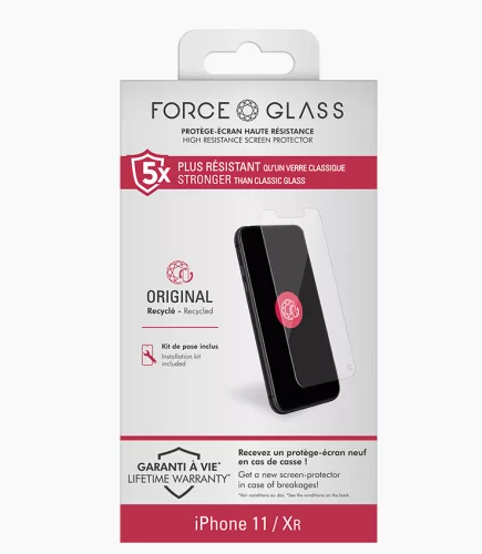 BigBen Force Glass Apple iPhone XR / iPhone 11 (6.1) előlapi védőfólia (csak a sík felületet védi)